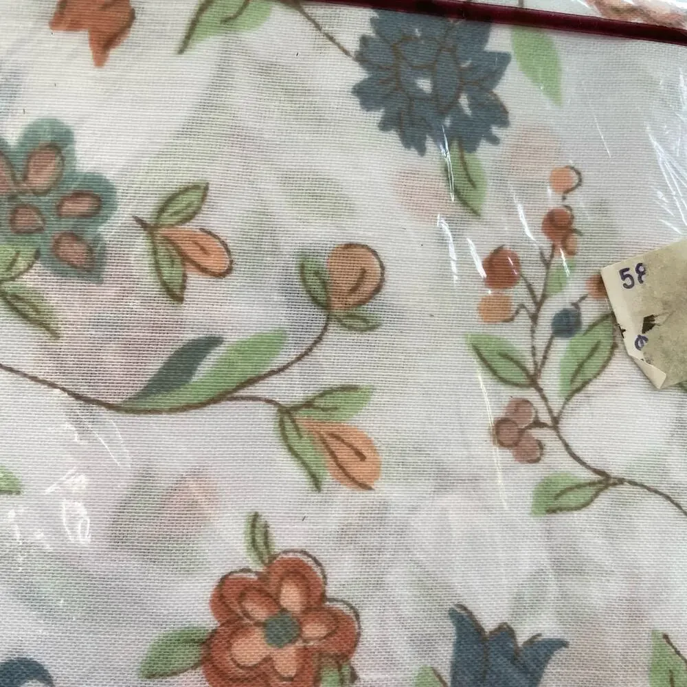 Vintage Cannon Dura Soft Twin Flat Sheet Floral Cottagecore NEW No Iron NOS